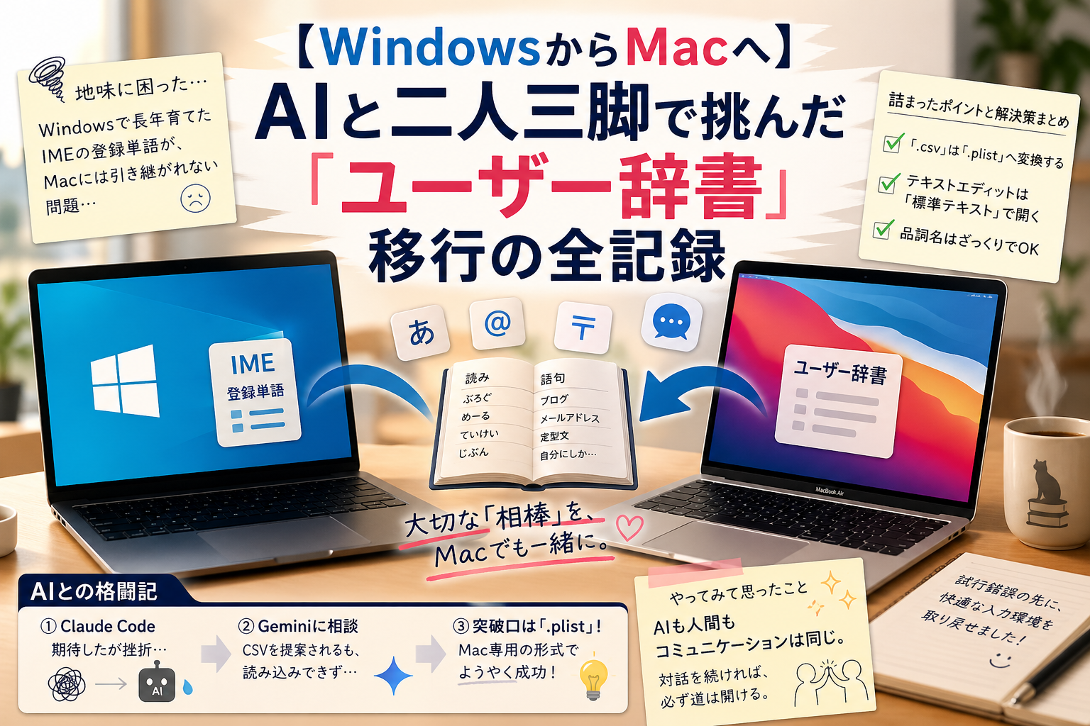 【WindowsからMacへ】AIと二人三脚で挑んだ「ユーザー辞書」移行の全記録